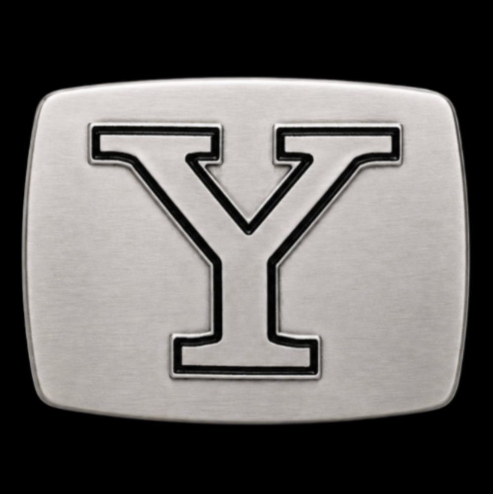 Initial Y Letter Name Tag Monogram Chrome Belt Buckle Buckles
