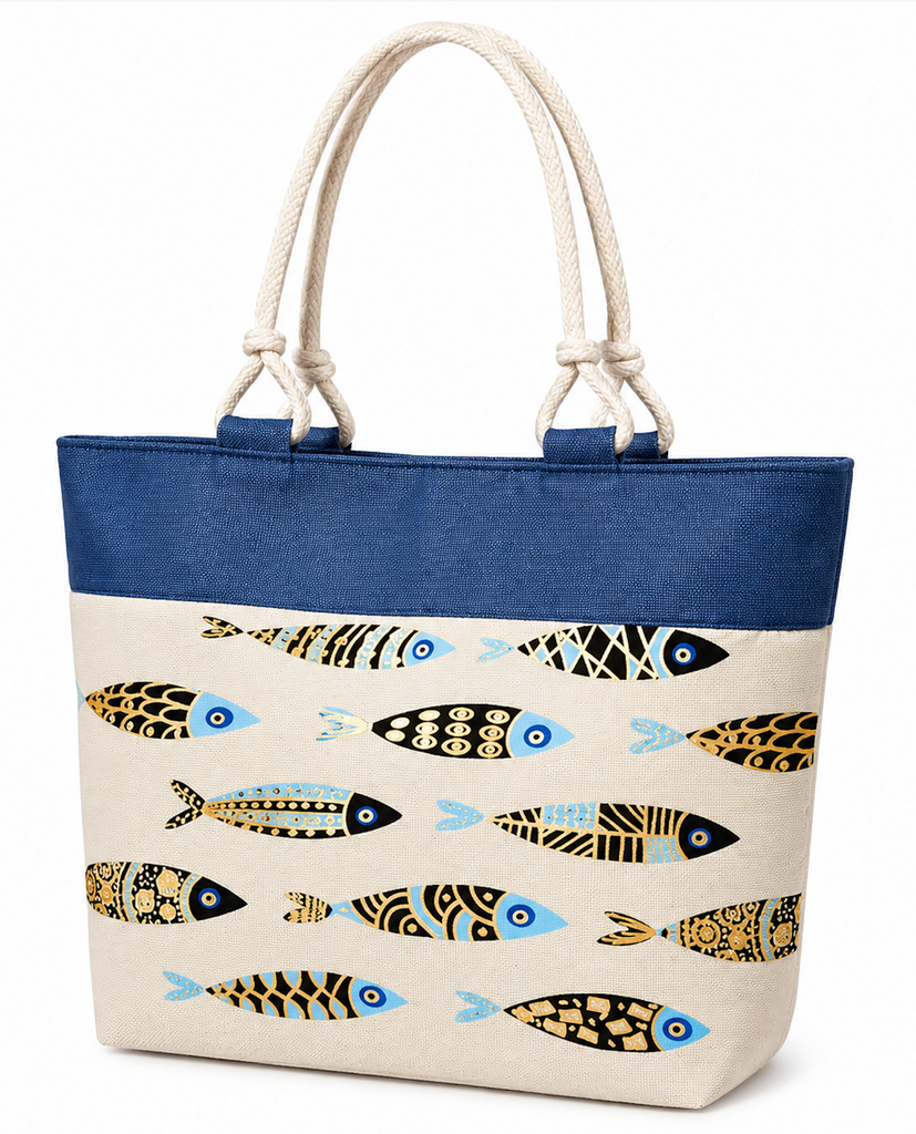 Bolso de mano con cremallera de gran capacidad, bolso de viaje para compras, bolso de hombro, bolso de playa, cerezas