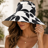 Reversible Sun Hat Wide Brim UV Protection Women's Summer Floral Foldable Bucket Hats
