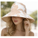 Reversible Sun Hat Wide Brim UV Protection Women's Summer Floral Foldable Bucket Hats
