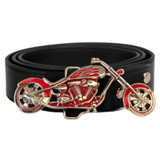 Belt Buckle Motorcycle Biker Red Chopper Motor Bike Bikers