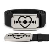 Razor Blade Black Heart Tool Belt Buckle