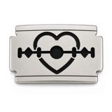 Razor Blade Black Heart Tool Belt Buckle