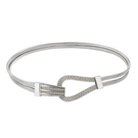 Women’s Silver Stretch Waist Belt Double Circle Buckle Elastic Metal Belt