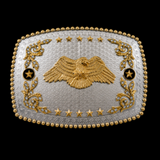 Boucle de ceinture aigle, pygargues à tête blanche, proies, oiseaux, grandes boucles