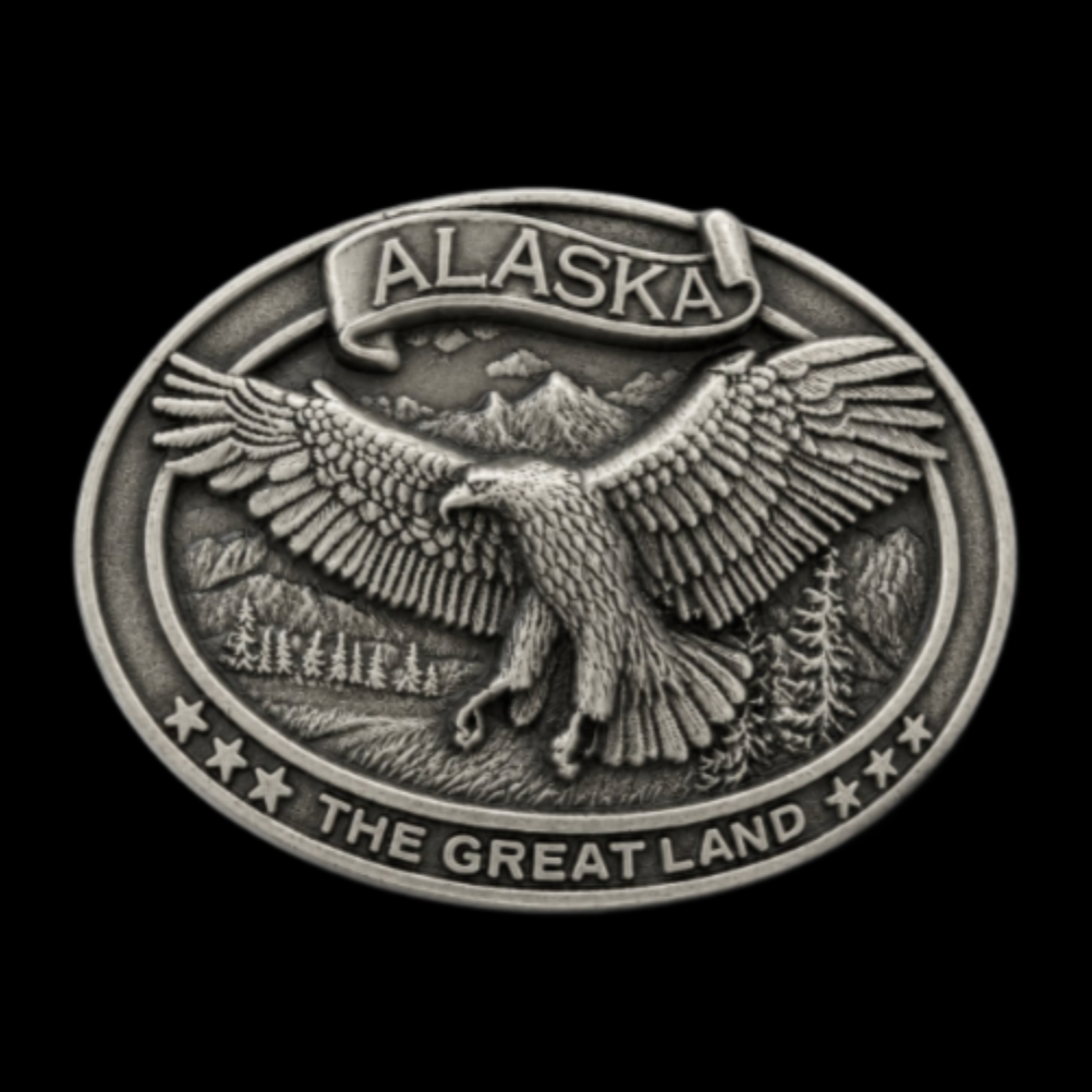Alaska The Great Land Eagle Belt Buckle Belts Buckles