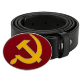 Russia USSR Russian Soviet Union CCCP Flag Belt Buckle