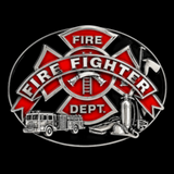 Fire Fighters Firemen Trucks Dept Belt Buckle Boucle De Ceinture