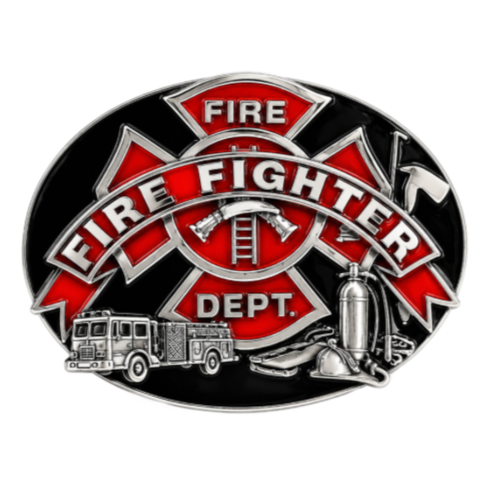 Fire Fighters Firemen Trucks Dept Belt Buckle Boucle De Ceinture