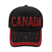 Hat Canada Canadian Rhinestone Women's Baseball Ball Caps