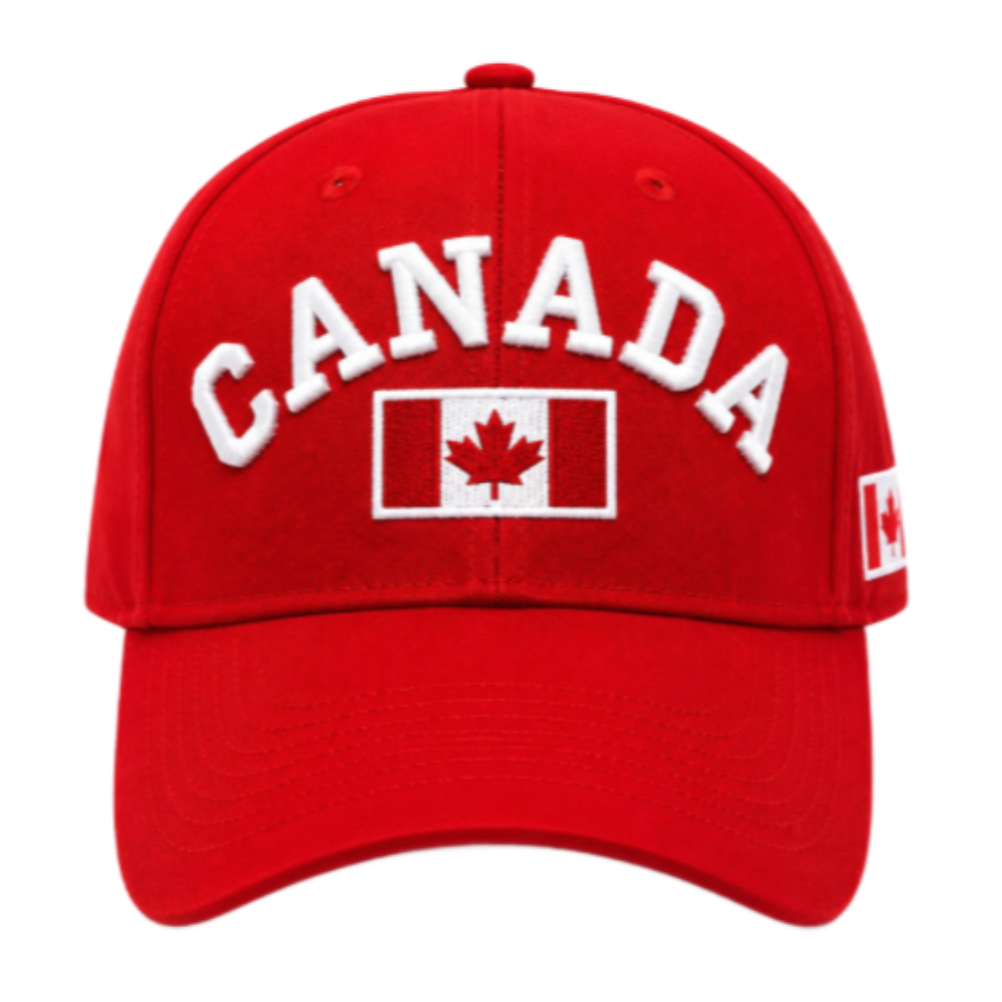 Canada Flag Soccer Baseball Hat Cap Red Mapleleaf Hats