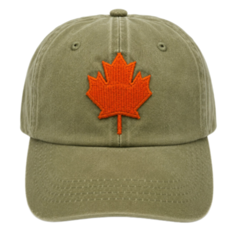 Gorra de béisbol con hoja de arce bordada de Canadá