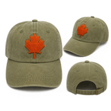 Gorra de béisbol con hoja de arce bordada de Canadá
