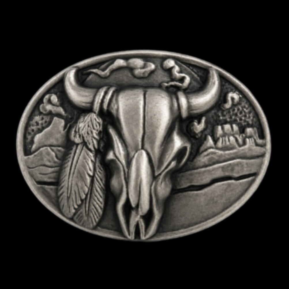Longhorn Belt Buckle Cow Steer Longhorns Western Belts & Buckles Boucle Ceinture