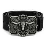 Boucle de ceinture de vache, boucle de ceinture de cow-boy occidental Texas Longhorn Cowgirl