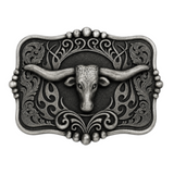 Boucle de ceinture de vache, boucle de ceinture de cow-boy occidental Texas Longhorn Cowgirl