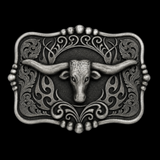 Boucle de ceinture de vache, boucle de ceinture de cow-boy occidental Texas Longhorn Cowgirl