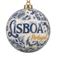 Traditional Portugal Portuguese Tiles Themed Christmas Double Sided Ornament