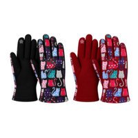 Women Winter Warm Fashion Gloves With Cats
