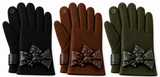 Guantes de invierno impermeables con pantalla táctil para mujer