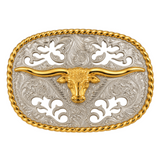 Hebilla de cinturón Longhorns Texas Steer Cowboy Western Big Longhorn Hebillas y cinturones