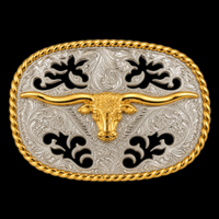 Belt Buckle Longhorns Texas Steer Cowboy Western Big Longhorn Buckles & Belts