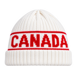 Canada Flag Canadian Maple Leaf White Red Ski Hat Tuque Beanie Chapeau