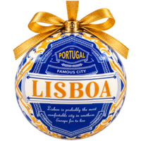 Traditional Portugal Lisboa Tiles Themed Christmas Double Sided Ornament
