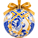 Traditional Portugal Lisboa Tiles Themed Christmas Double Sided Ornament