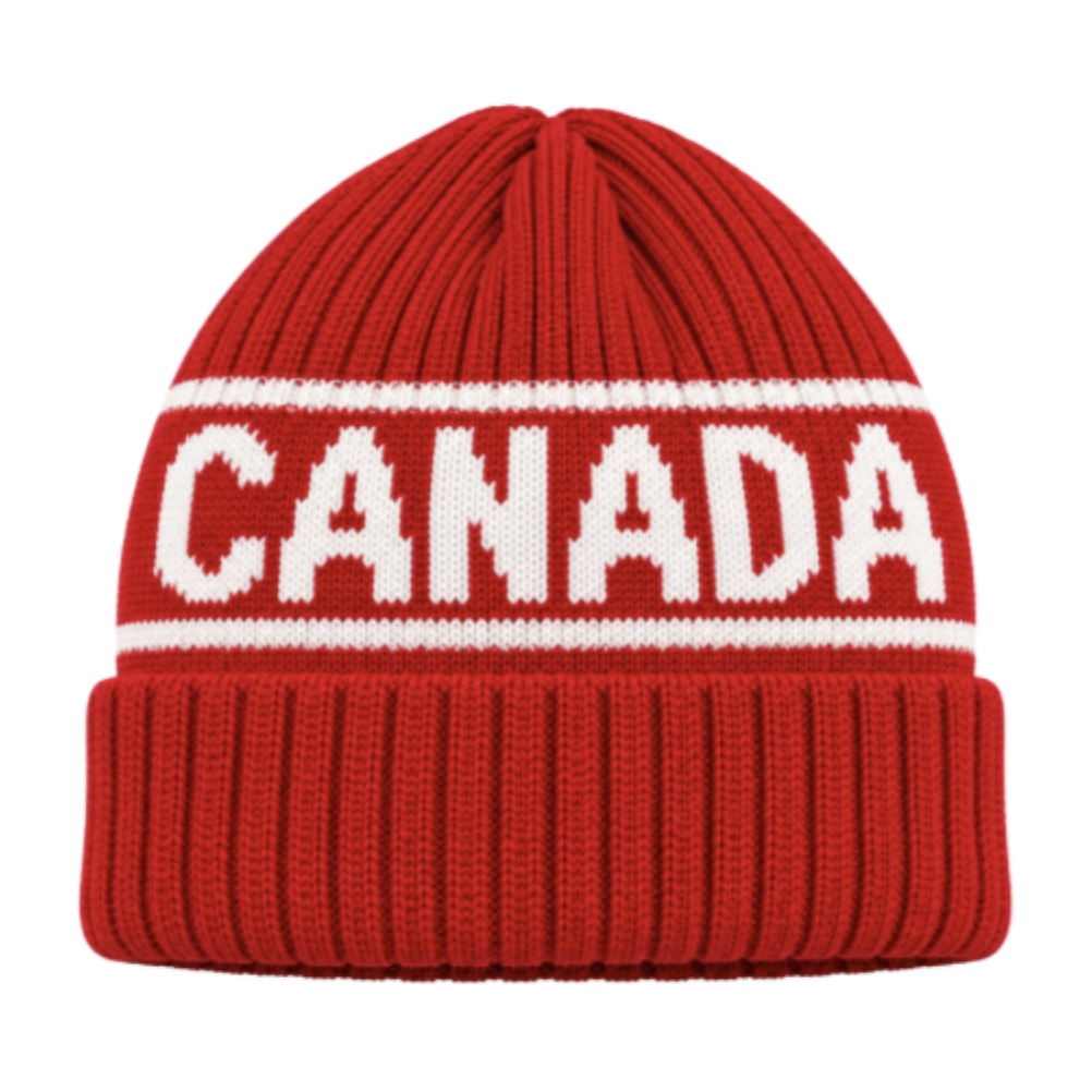 Canada Flag Canadian Maple Leaf Red Ski Hat Tuque Beanie Chapeau