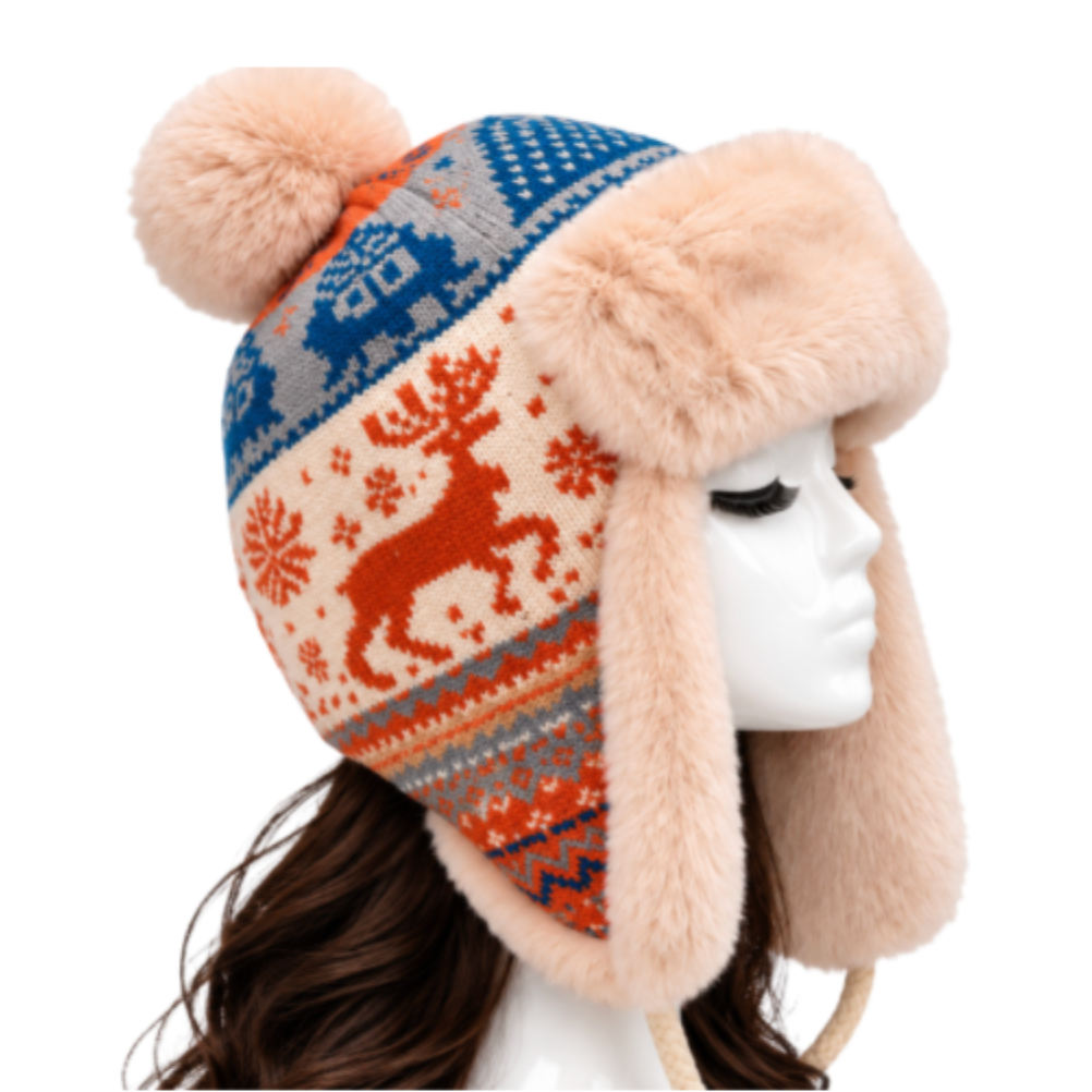 Unisexe hiver mode aviateur Trooper oreillette chaud russe Ski chapeaux fourrure