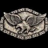 Chaîne de moto Live To Ride, Ride To Live avec boucle de ceinture aigle