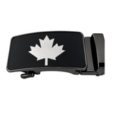Hebilla de cinturón con bandera de Canadá, hebillas autoblocantes en blanco y negro