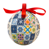 Traditional Portugal Lisboa Tiles Sardine Themed Christmas Double Sided Ornament