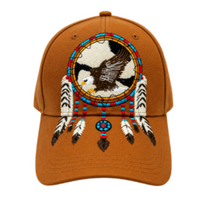 Eagle Hat Ball Cap Dream Catcher Feathers Native Indian Art Casquette