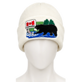 Embroidered Beanie Hat Bear Ski Toque Tuque Canadian Flag Maple Leaf