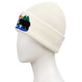 Embroidered Beanie Hat Bear Ski Toque Tuque Canadian Flag Maple Leaf