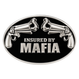 Boucle de ceinture assurée par la mafia du crime organisé Gun Ceinture et boucles de fête amusantes de la mafia