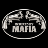 Boucle de ceinture assurée par la mafia du crime organisé Gun Ceinture et boucles de fête amusantes de la mafia
