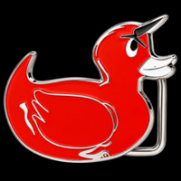 Baby Duck Red Evil Ducky Horns Duckling Cool Humor Belt Buckle
