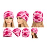 Pink Beanie Cap Plain Knit Ski Hats Cuff Winter Warm Women's Fashion