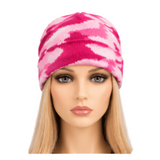 Pink Beanie Cap Plain Knit Ski Hats Cuff Winter Warm Women's Fashion