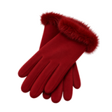 Women's Fashion Gloves Faux Fur Trim Winter Fall