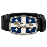 Boucle de ceinture drapeau du Québec Cheval Drapeau Québécois Fleur De Lys Drapeaux Boucles De Ceinture