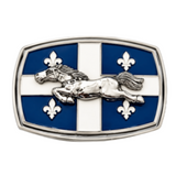 Boucle de ceinture drapeau du Québec Cheval Drapeau Québécois Fleur De Lys Drapeaux Boucles De Ceinture