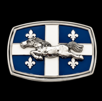 Boucle de ceinture drapeau du Québec Cheval Drapeau Québécois Fleur De Lys Drapeaux Boucles De Ceinture