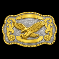 Western Floral Pattern Eagle Head Metal Belt Buckle Buckles