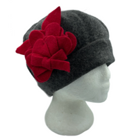 Women's Winter Warm Beret Wool Chic Trimmed Flower Beanie Hat