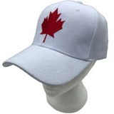 White Canada Canadian Red Maple Leaf Flag Hat BaseBall Ball Cap