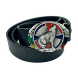 Boucle de ceinture pour animaux sauvages amérindiens, loup hurlant